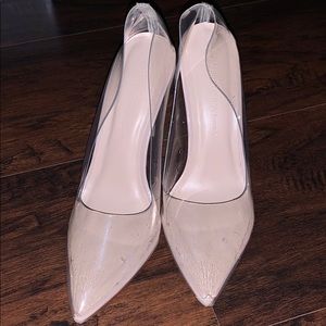 Clear Perspex Pointed Toe Heels